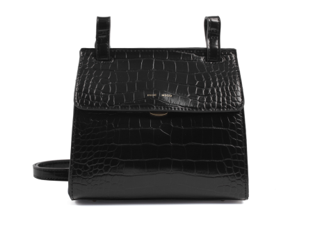 CLEARANCE - Pixie Mood Christy Crossbody - Black Mock Croc Fashion