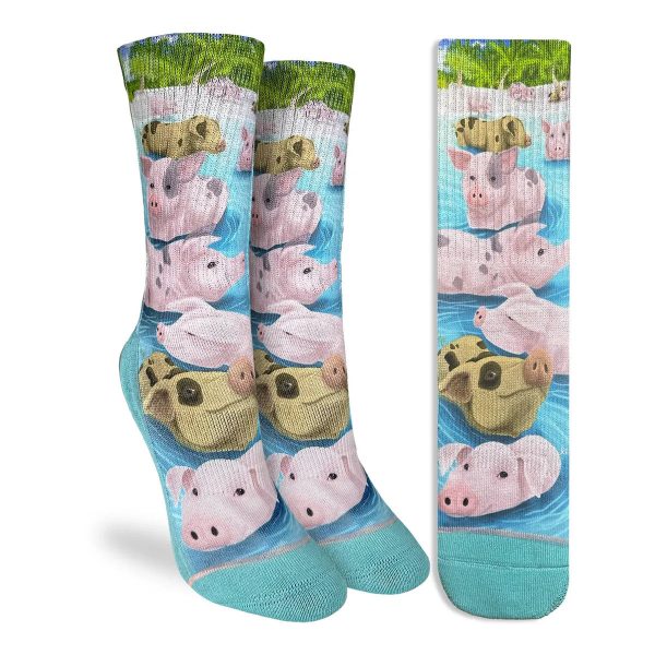 Good Luck Sock Swimming Pigs Socks on Sale