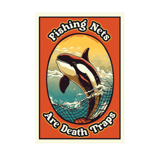 Renegade Stickers  Fishing Nets are Death Traps  Sticker Sale