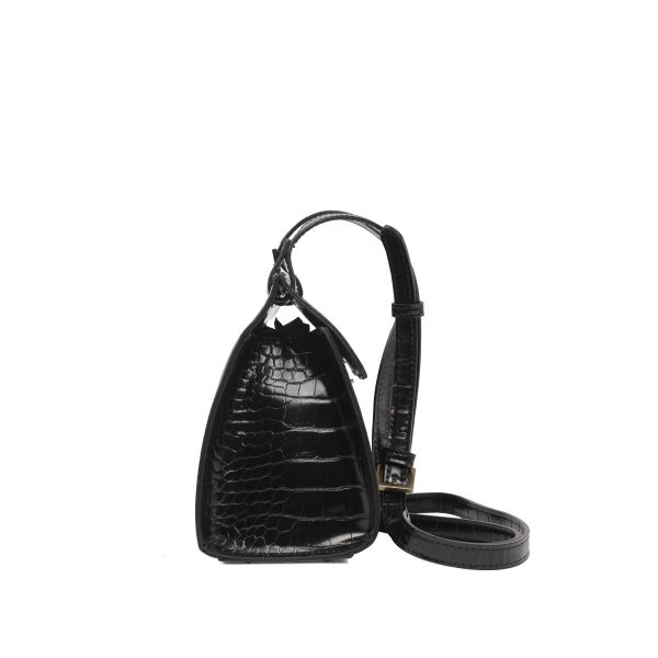 CLEARANCE - Pixie Mood Christy Crossbody - Black Mock Croc Fashion