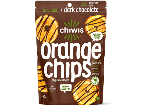 Chiwis Dark Chocolate Covered Orange Chips - 60g Cheap