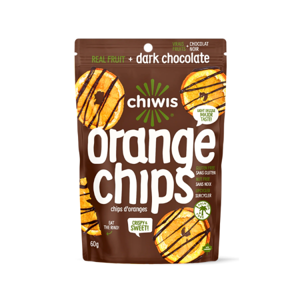 Chiwis Dark Chocolate Covered Orange Chips - 60g Cheap