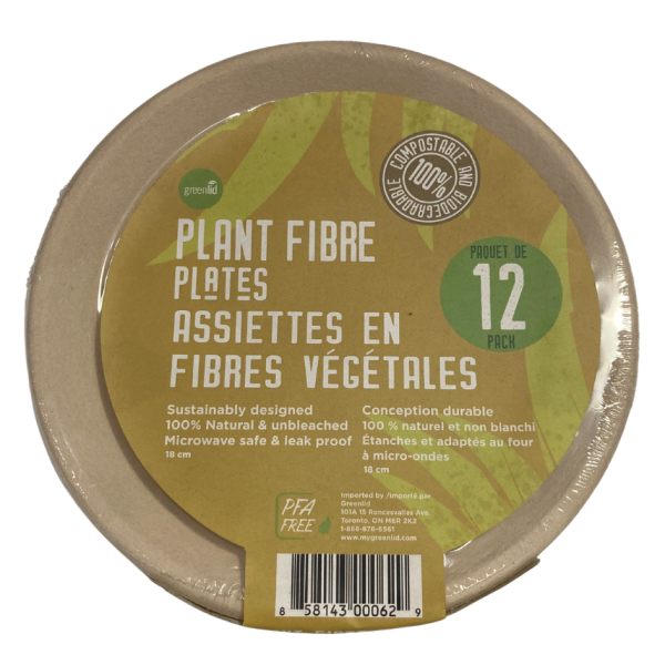 CLEARANCE - Greenlid Plant Fibre Compostable Plates - 12 ct Sale