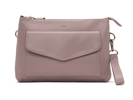 CLEARANCE - Co-Lab Kris Double Clutch Crossbody Bag - Dusty Mauve Online Sale