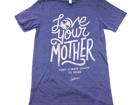 CLEARANCE - Herbivore Clothing Co  Love Your Mother  Blue Unisex Tee Online Sale