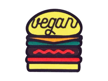 CLEARANCE - Herbivore Clothing Co  Vegan  Burger Patch on Sale