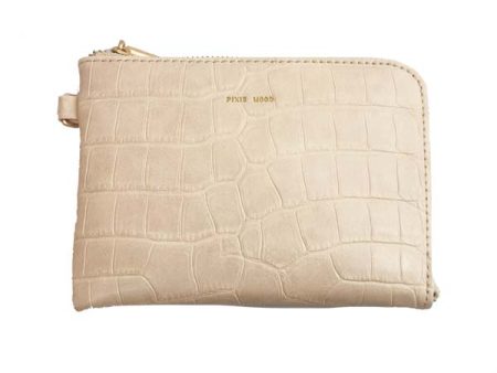 CLEARANCE - Pixie Mood Stacy Wristlet - White Mock Croc Fashion