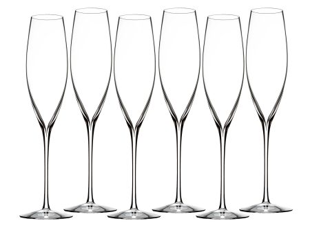 Elegance Classic Champagne Glasses (Set of 6) For Sale