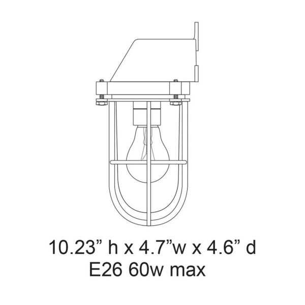 Weatherproof Ships Well Glass Wall Light 2 Supply