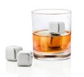 Lounge 4 Piece Stainless Ice Cubes (Set of 2) For Discount